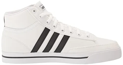 adidas Men's Retrovulc Mid Skate Shoe, White/Core Black/Grey Two, 12