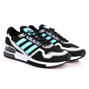 Adidas ZX 750 HD Black And Sky Blue Sneakers