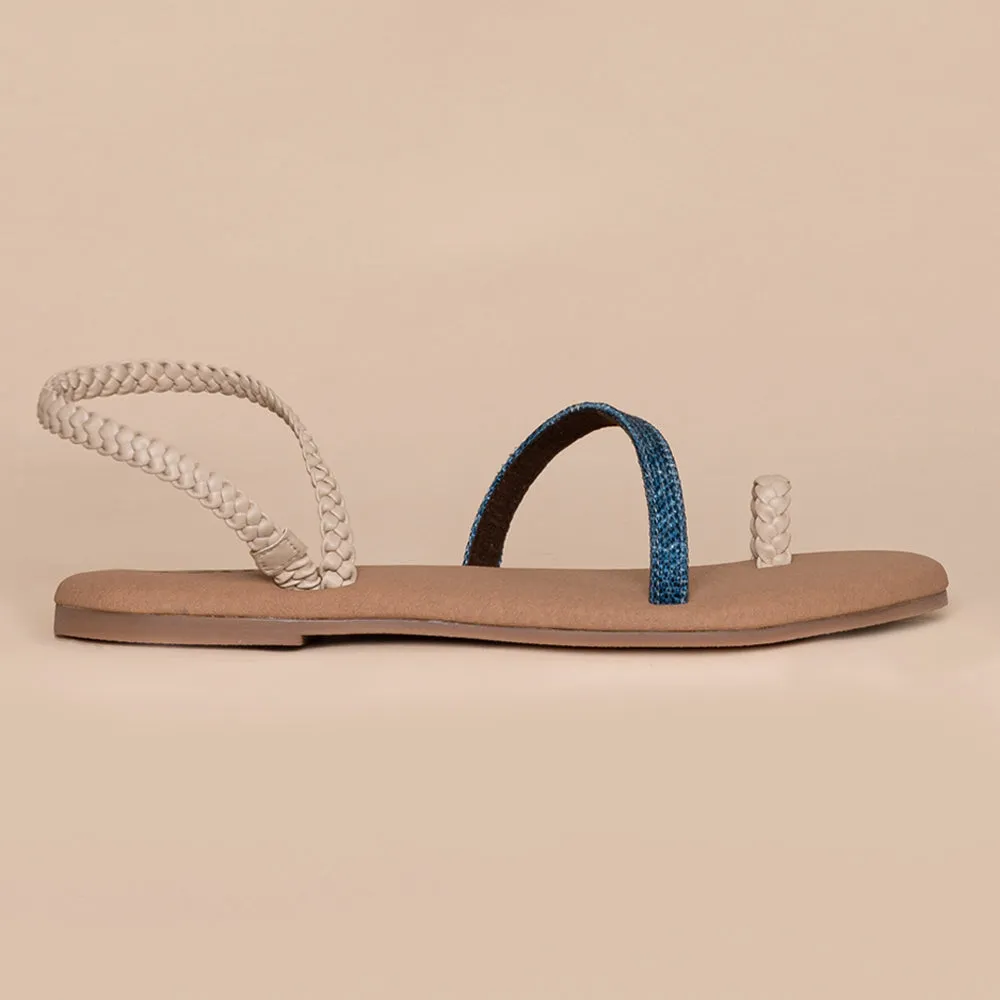 Andaman Marine Cream Braided Sandal