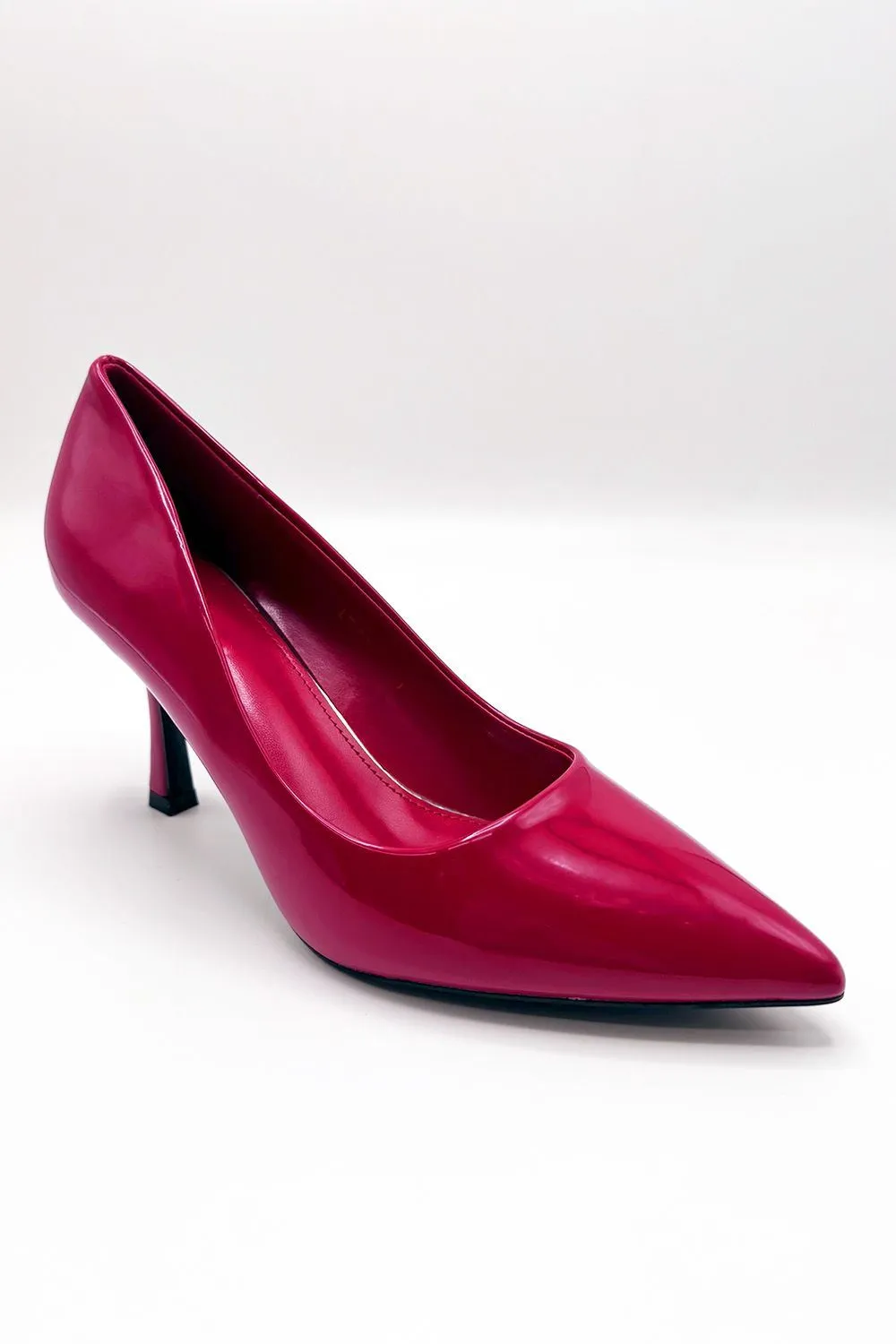 Aradia Mid Court Shoe Heels in Red