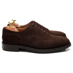 'Ashby' Dark Brown Suede Oxford Brogues UK 8 F