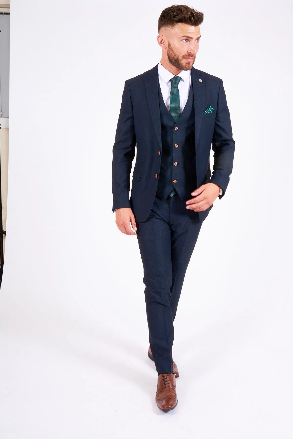 Athletic Bilbao Midfielder Ander Herrera in Max Navy Suit