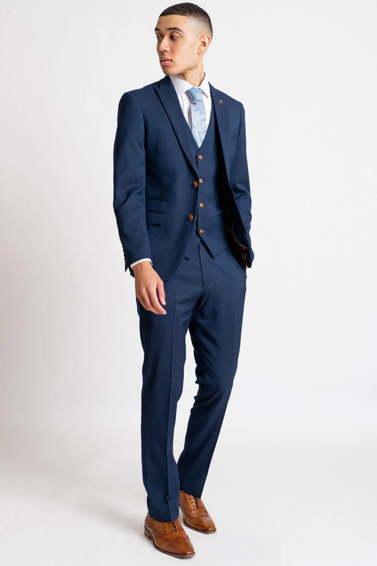 Athletic Bilbao Midfielder Ander Herrera in Max Royal Blue Suit