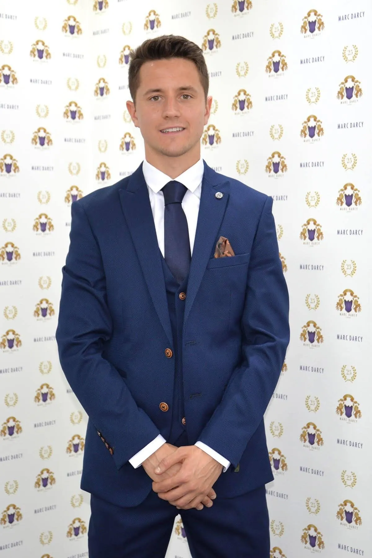 Athletic Bilbao Midfielder Ander Herrera in Max Royal Blue Suit