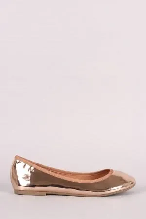 Bamboo Patent Round Toe Ballet Flat