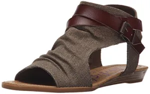 Blowfish Malibu Women's Balla Core Sandal,Brown Rancher Canvas/Whiskey Dyecut,11