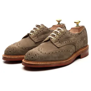 'Bourton' Light Brown Suede Derby Brogues UK 6.5