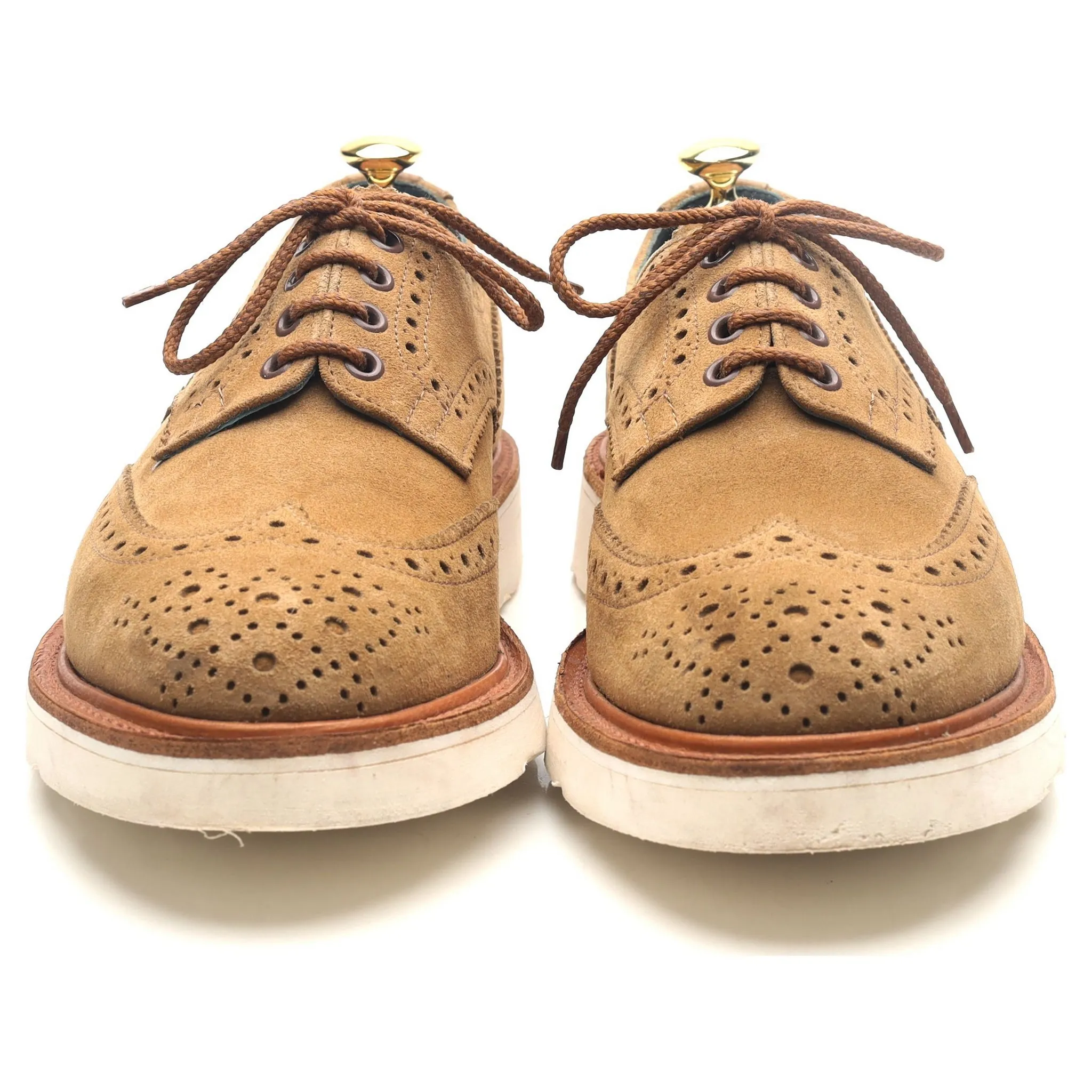 'Bourton' Sand Brown Suede Derby Brogues UK 8