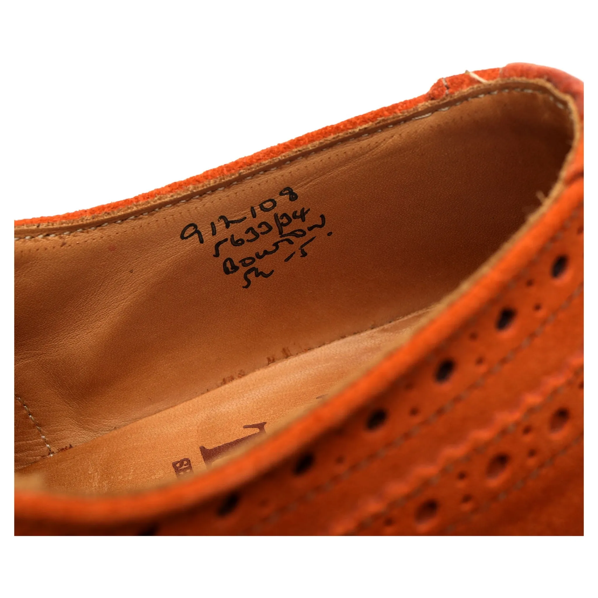 'Bourton' Tan Brown Suede Derby Brogues UK 5.5