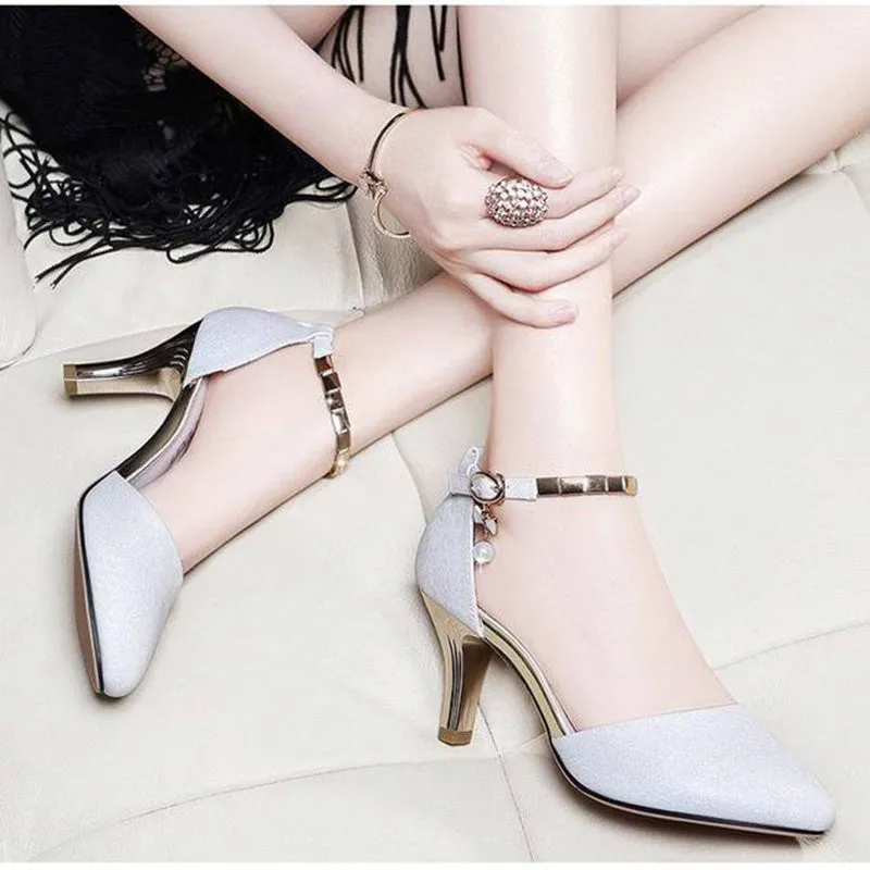 Buckle Slingback High-heeled Stiletto Sandals