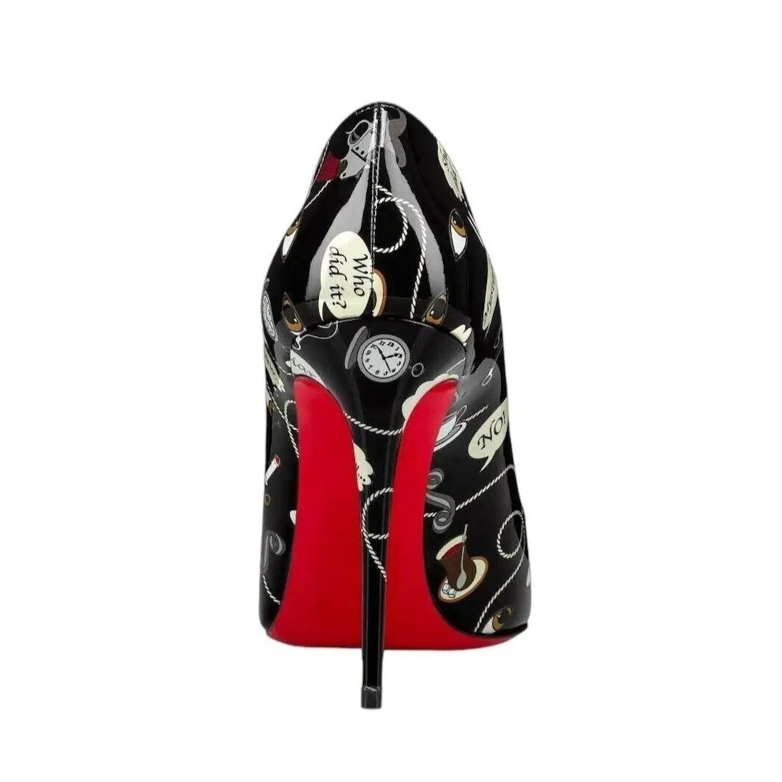 Christian Louboutin Hot Chick 100 Weapons Limited Edition Black Multi Pumps