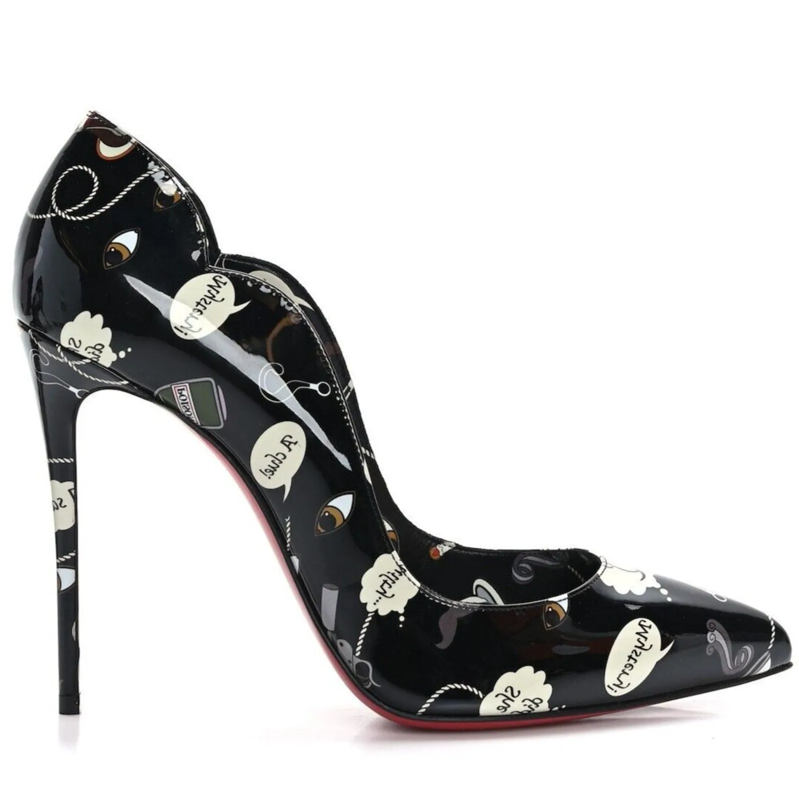 Christian Louboutin Hot Chick 100 Weapons Limited Edition Black Multi Pumps