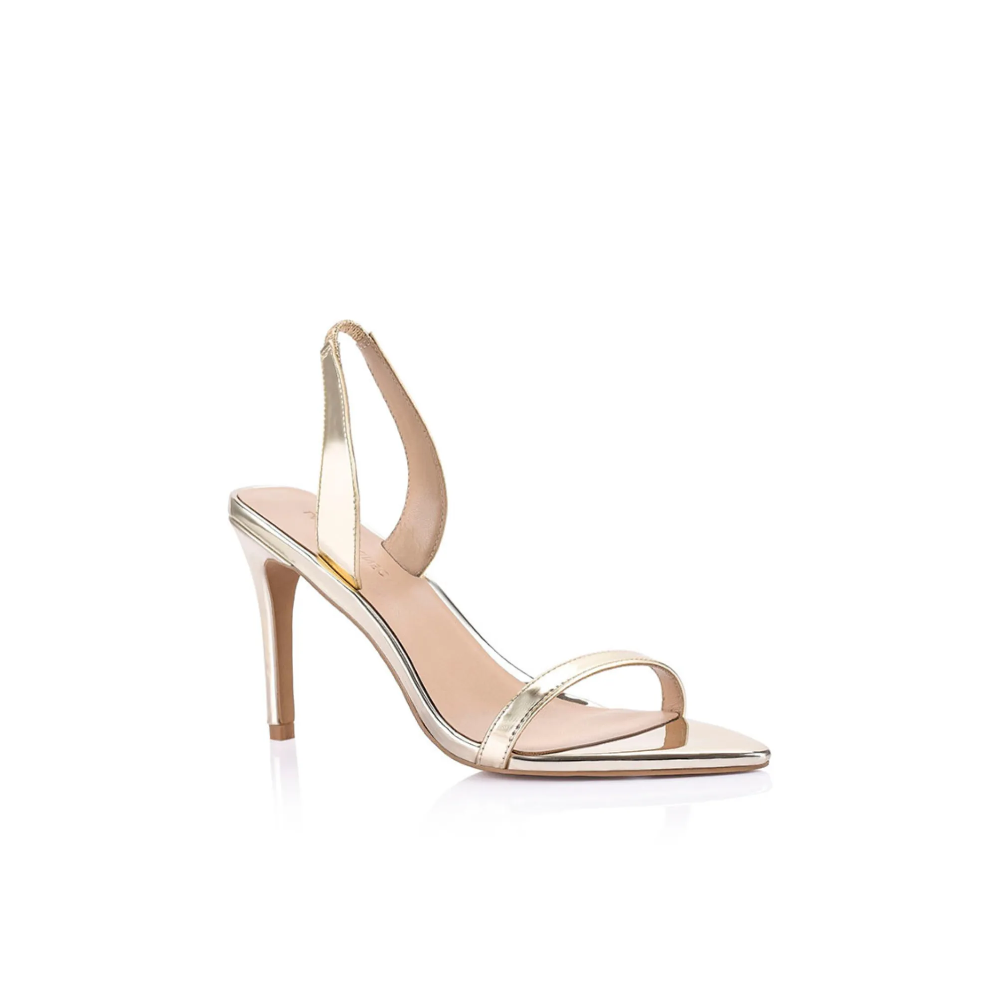 Cleo Sandal Gold Metallic Patent Leather