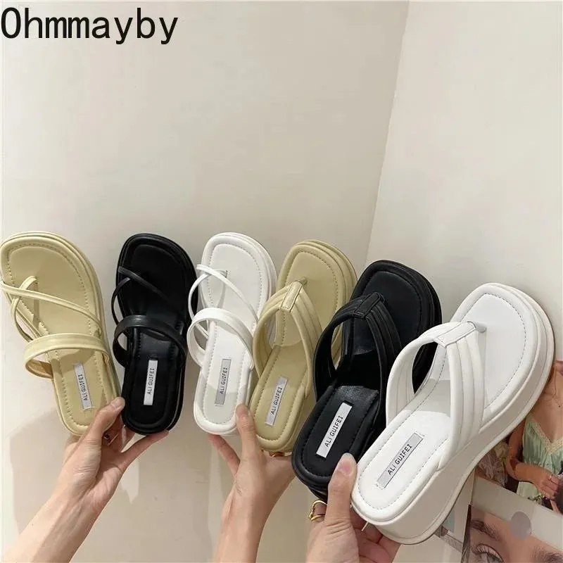 Clip Toe and Slip On Shoes Casual Outdoor Wedges