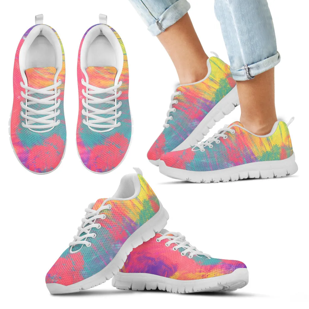 Colourful White Kids Sneakers