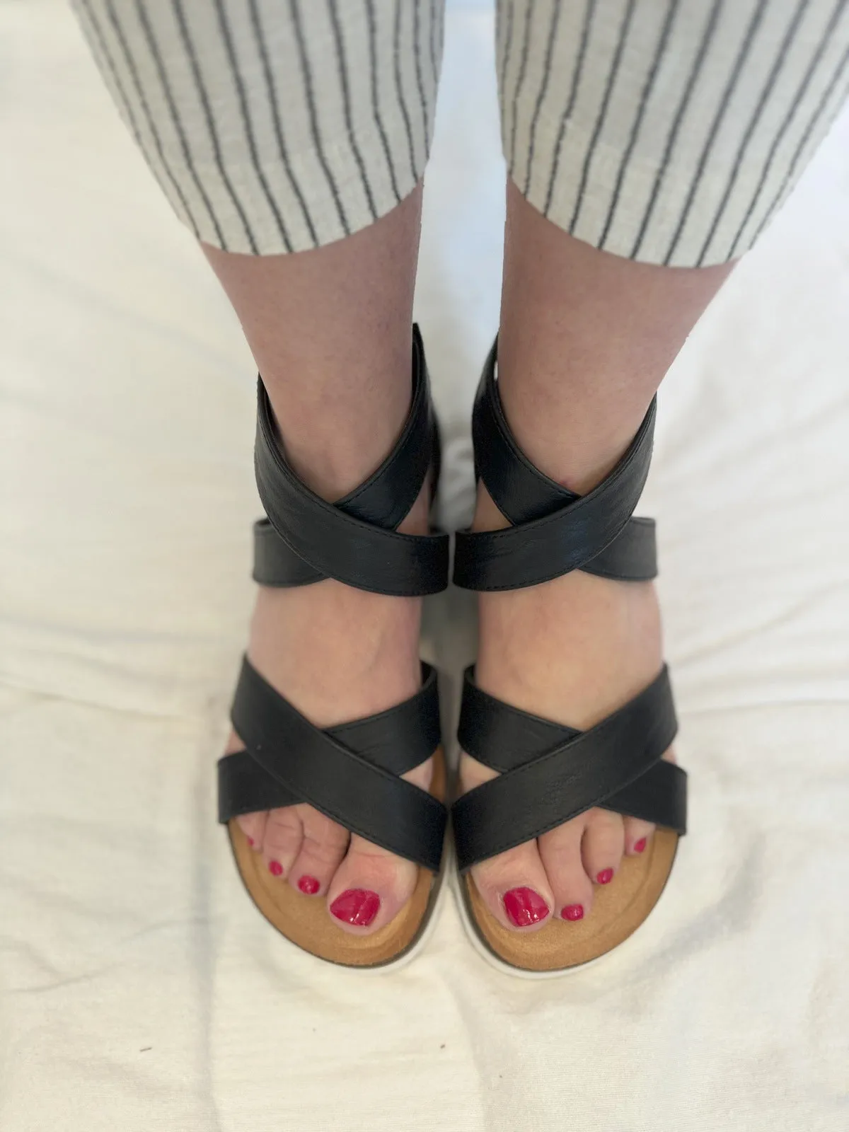 Corkys Double Dutch Sandal in Black