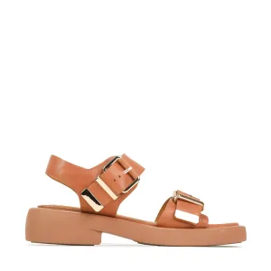 ELE LEATHER PLATFORM SANDALS