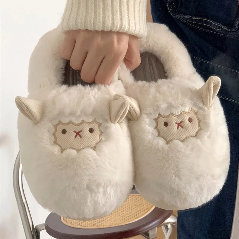 Fluffy Lamb Cloud Slippers