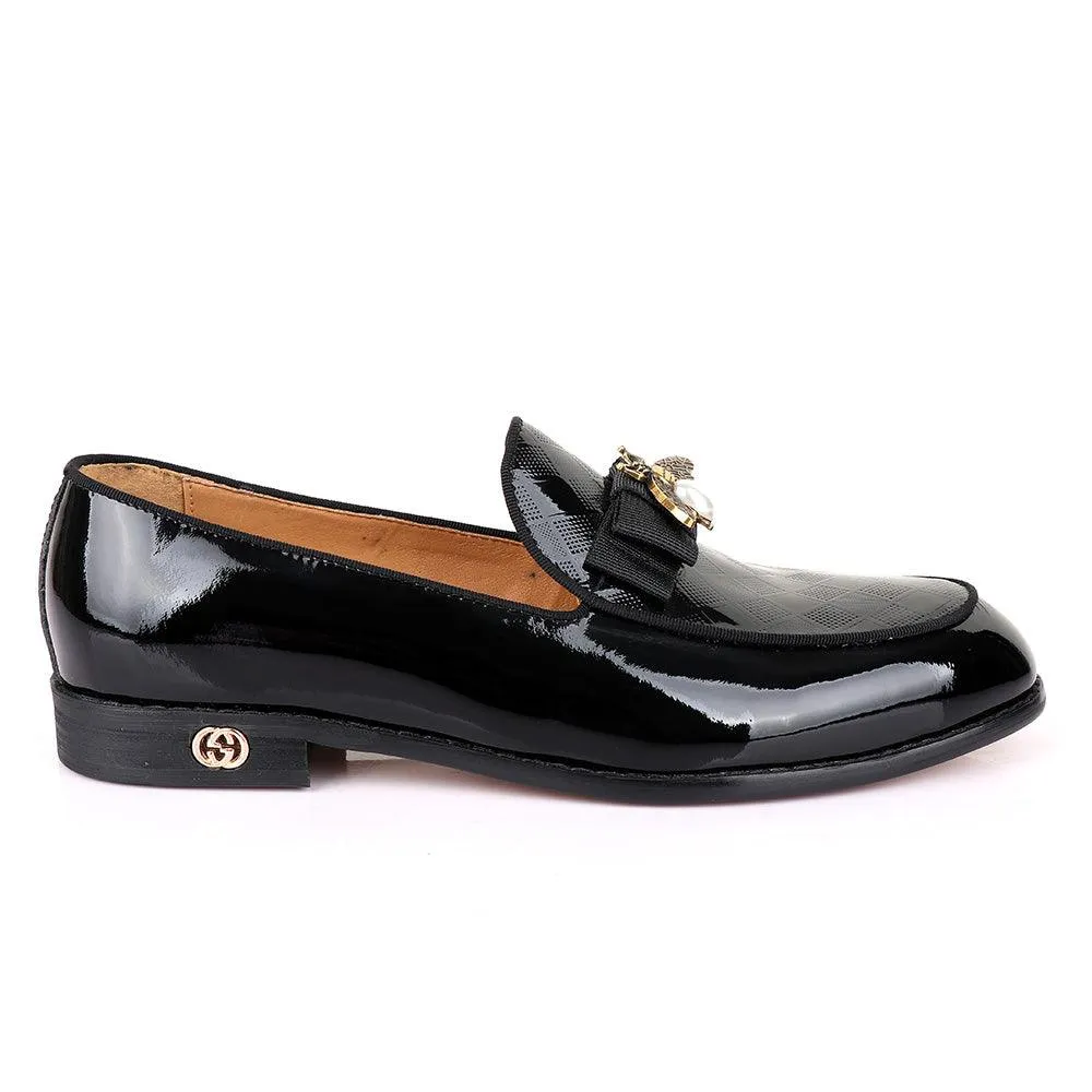 Gc Luxury Butterfly Black Wetlips Leather Shoe