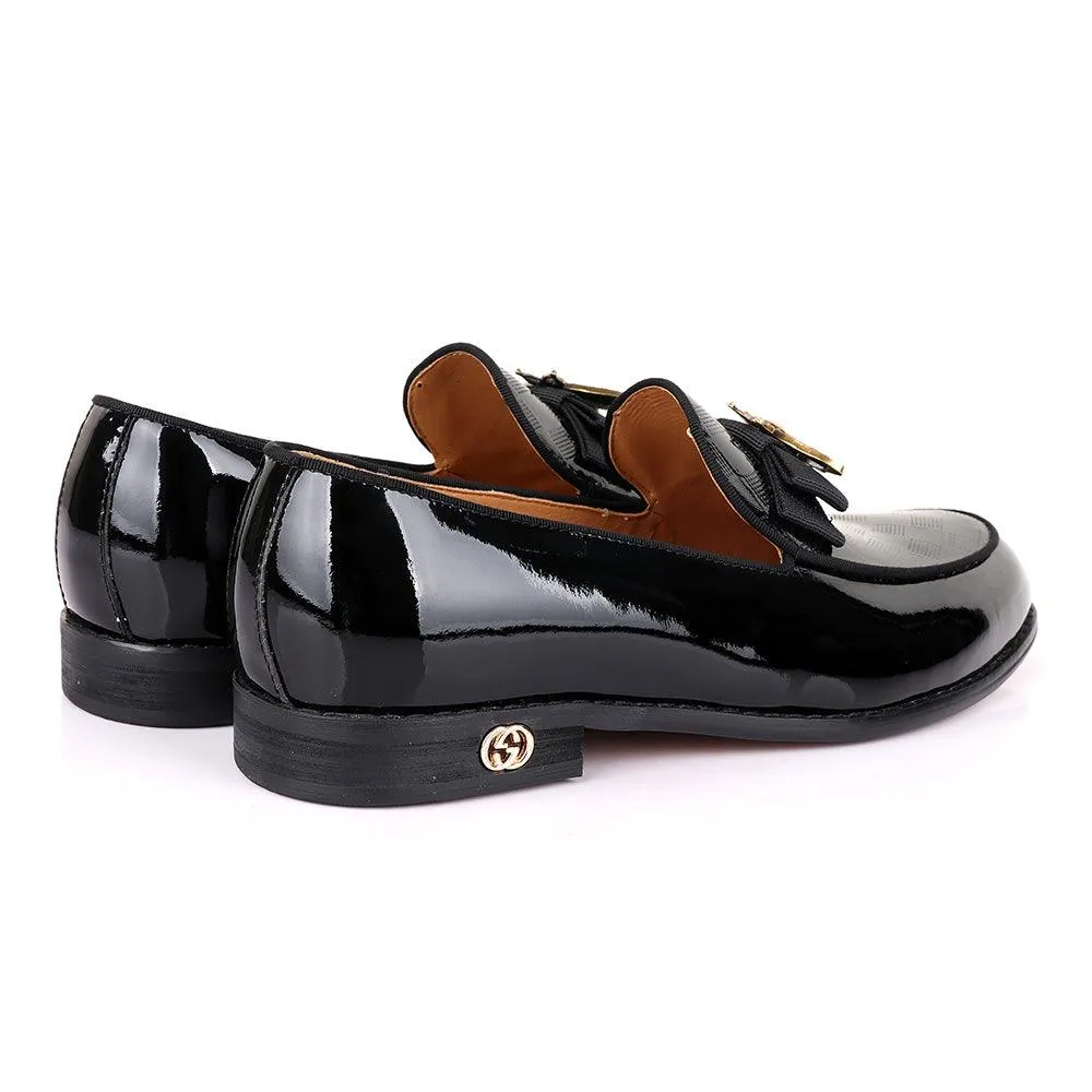 Gc Luxury Butterfly Black Wetlips Leather Shoe