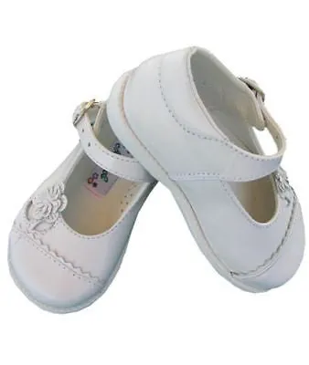 Girls White Mary Jane Leather Shoes