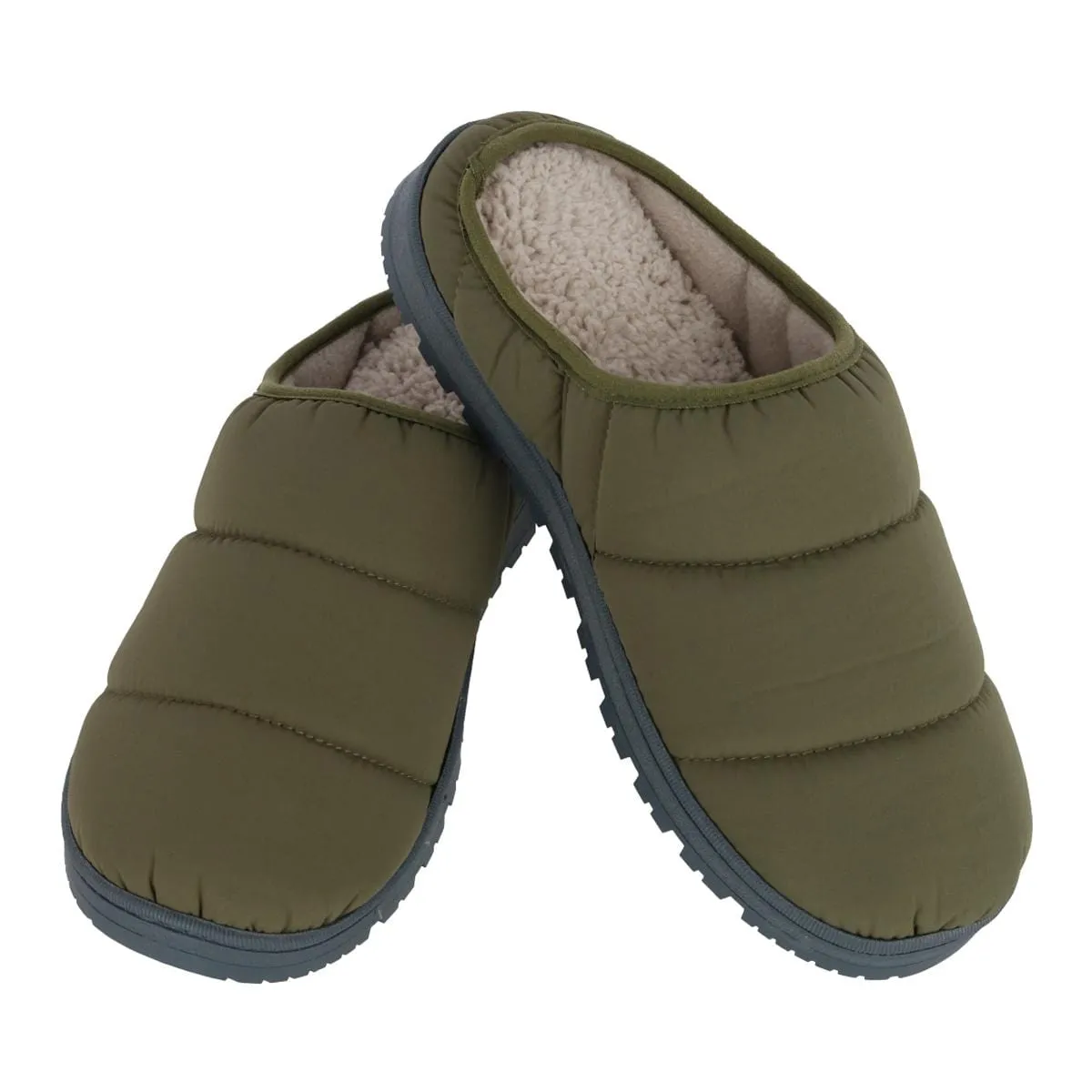 Isotoner Men's Crinkled Tech Puffer Hoodback Slipper