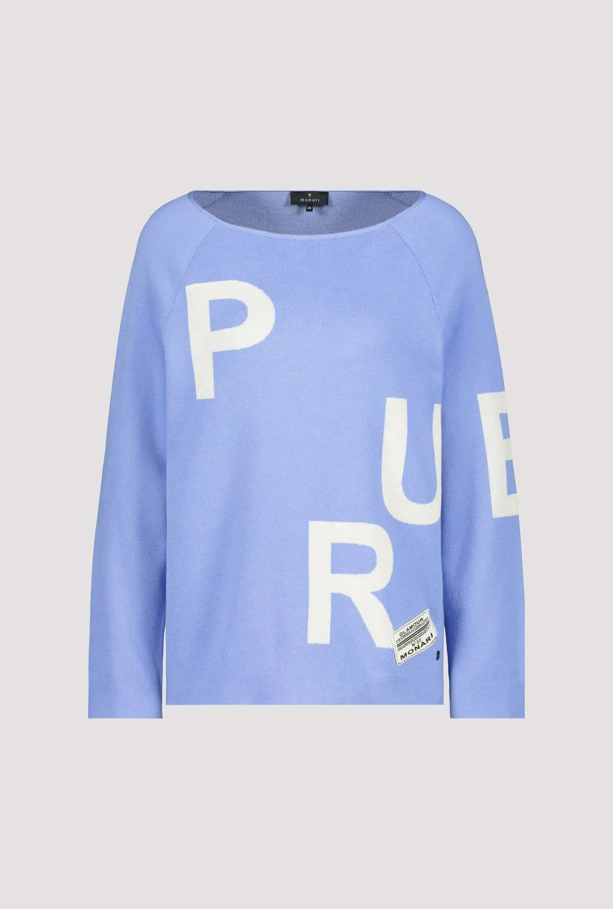 Jacquard Lightweight Cotton Sweater | Blue