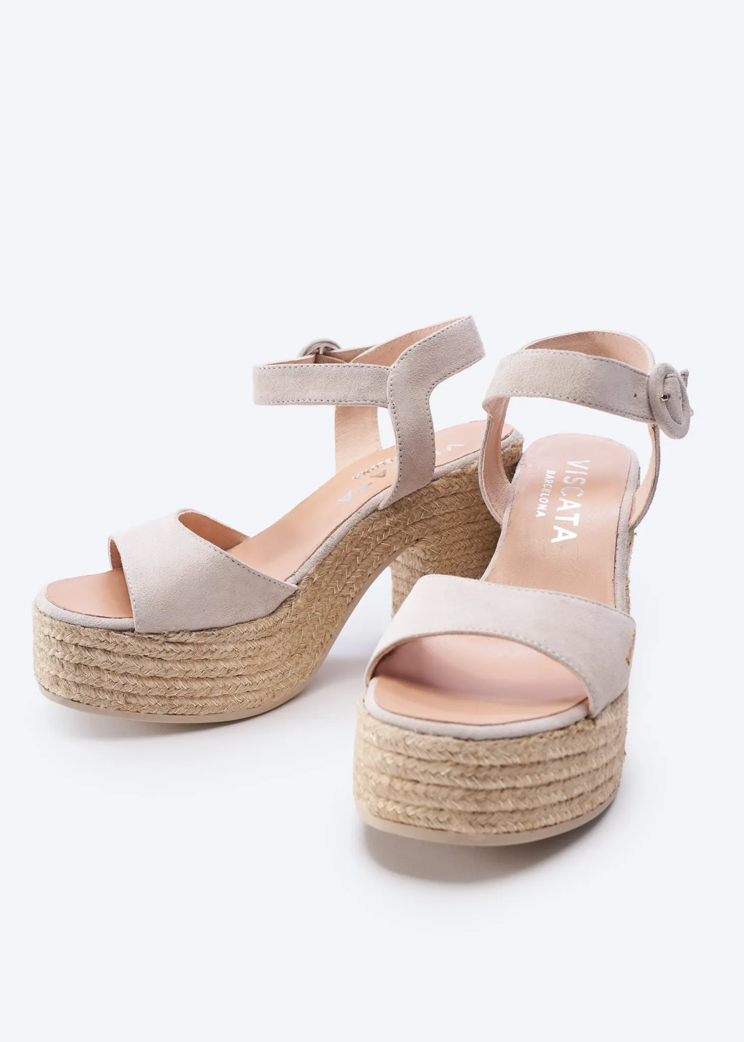 Jana Suede Espadrille Sandal Heels