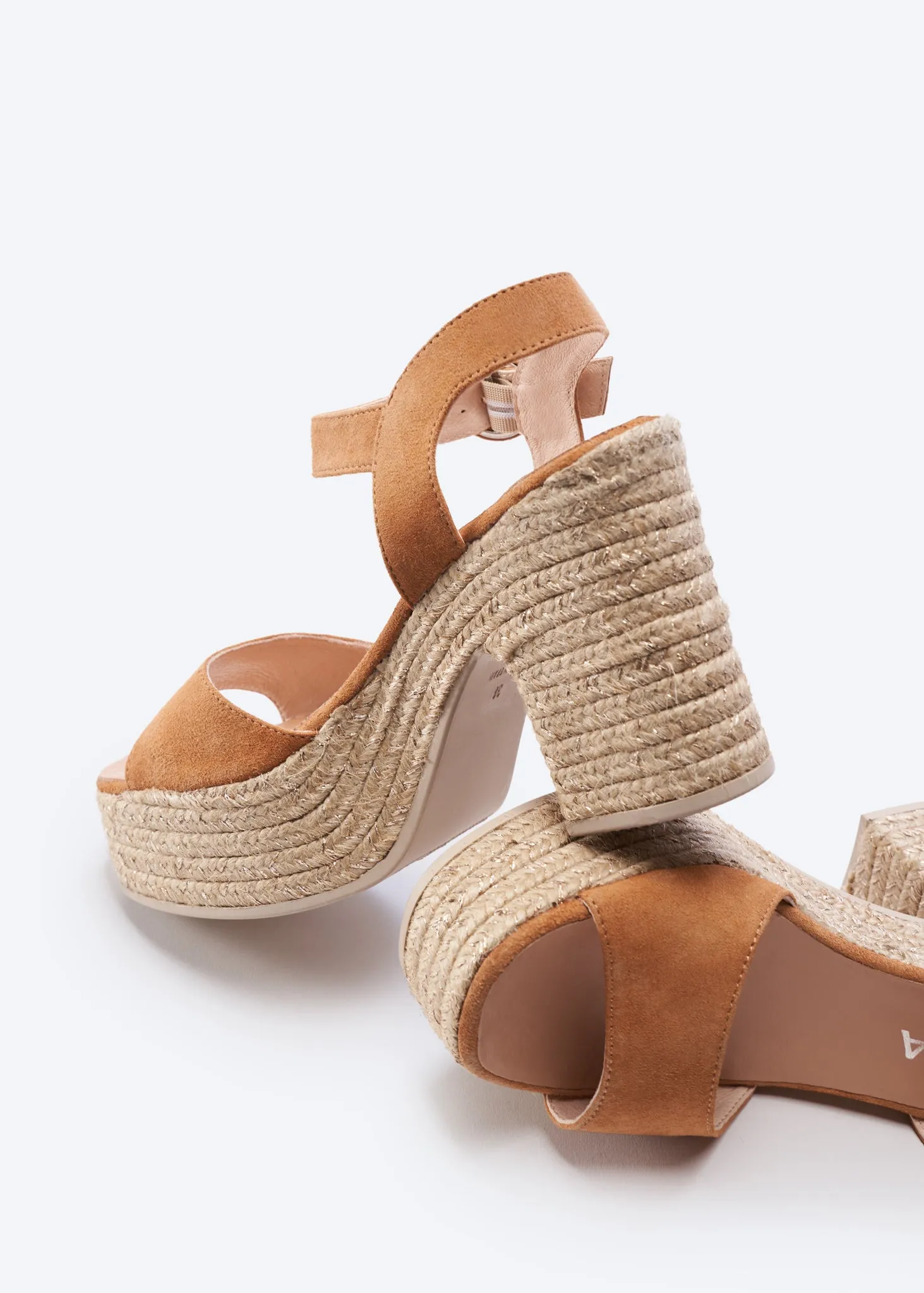 Jana Suede Espadrille Sandal Heels