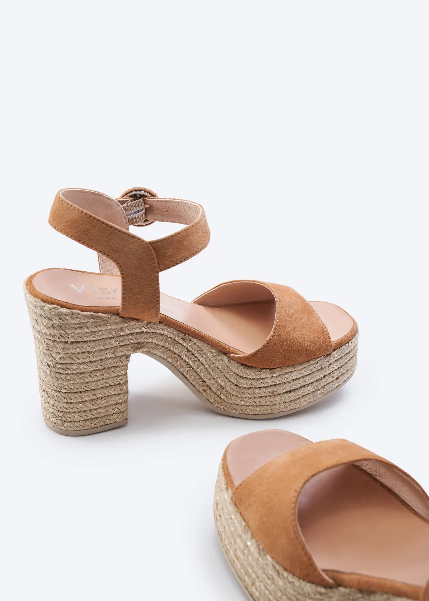 Jana Suede Espadrille Sandal Heels