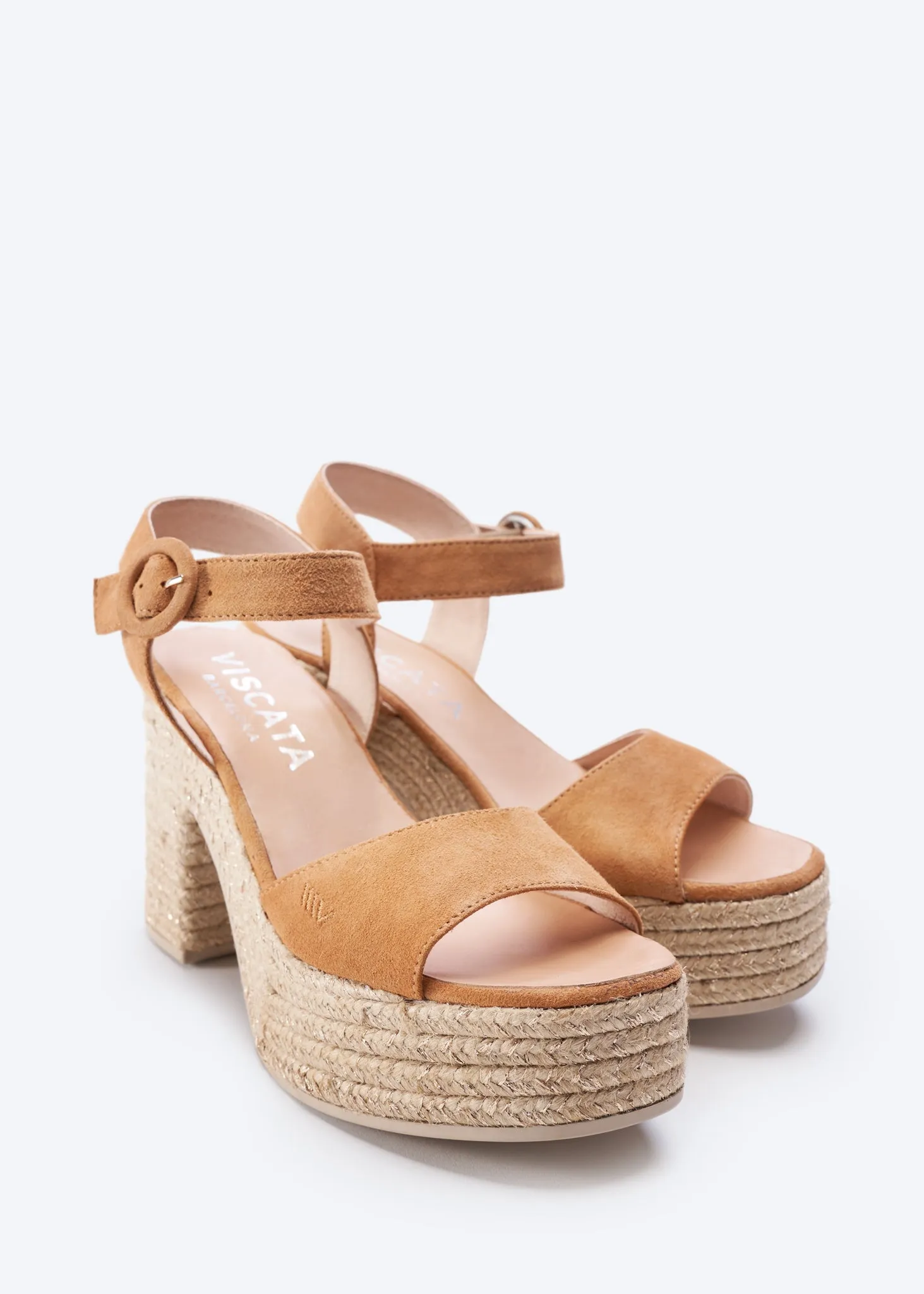 Jana Suede Espadrille Sandal Heels