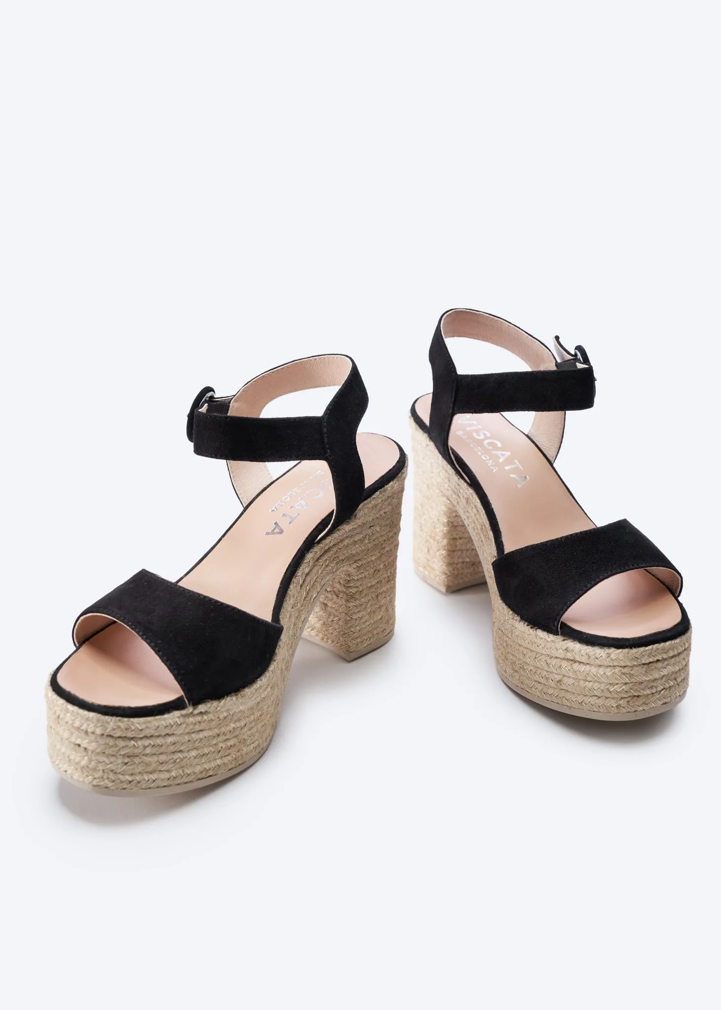 Jana Suede Espadrille Sandal Heels