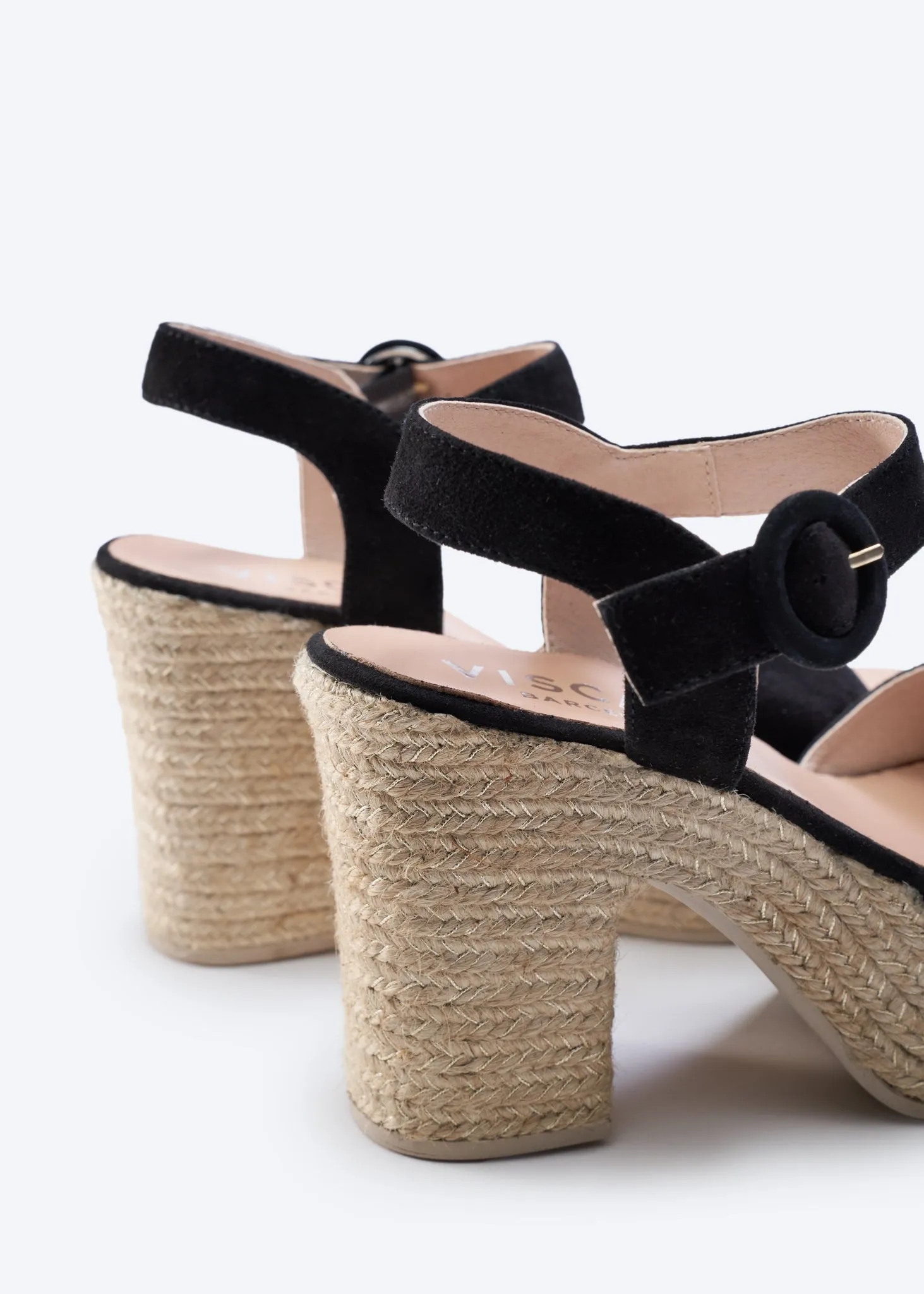 Jana Suede Espadrille Sandal Heels