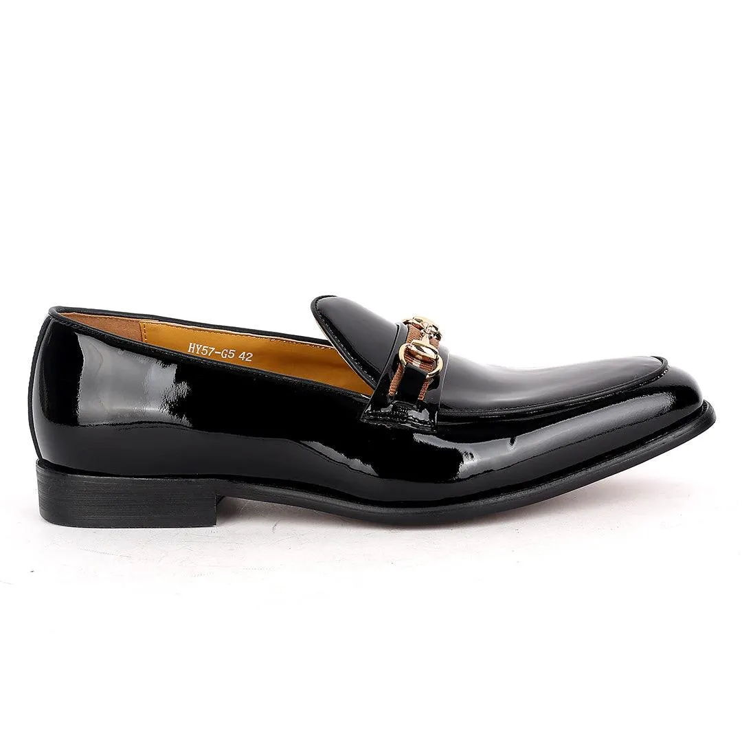 J.M Weston Classic Glossy Men's Shoe With Gold Design