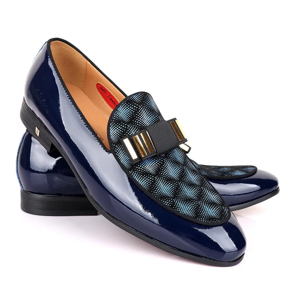 John Foster Glossy Blue Leather Shoe