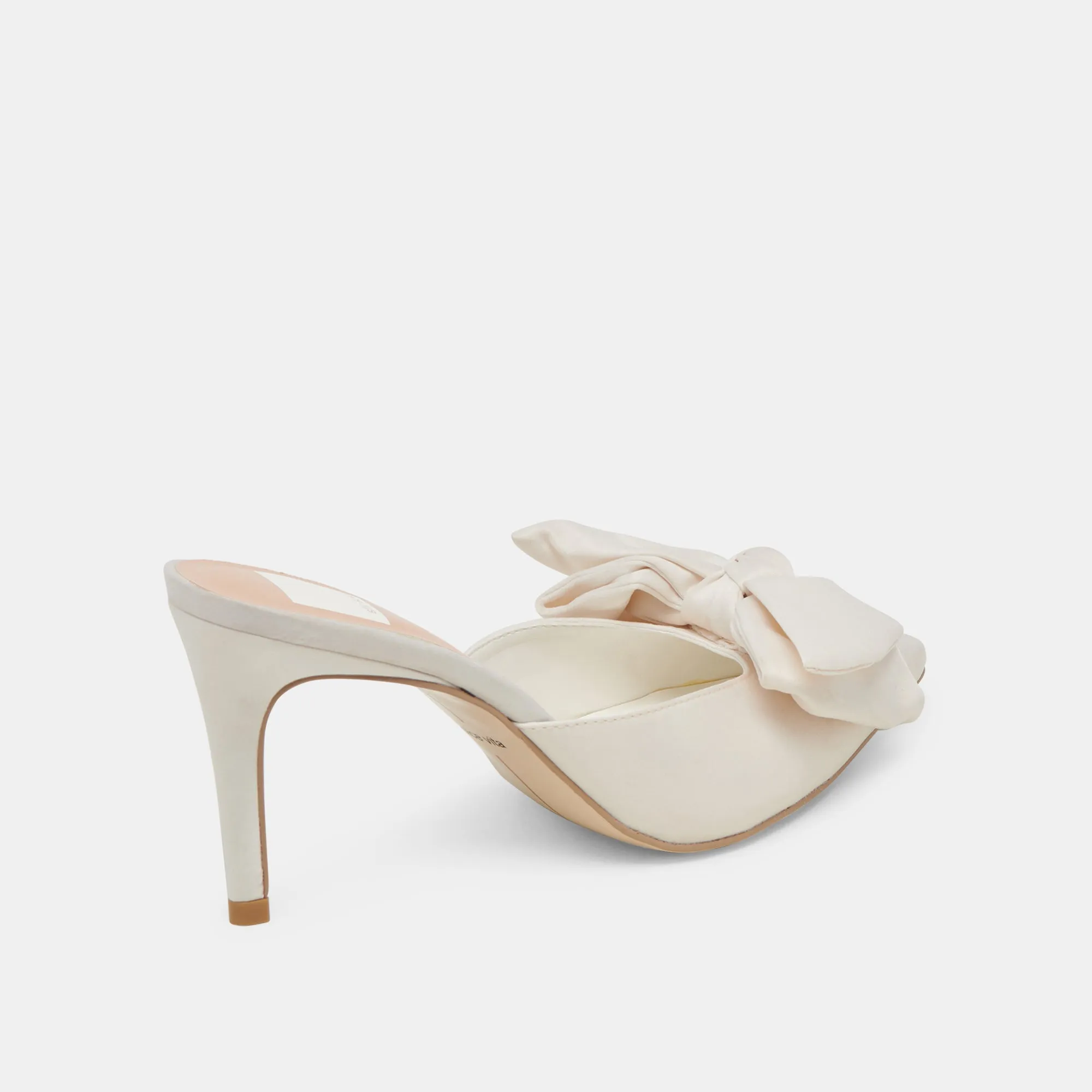 KAYLI HEELS WHITE SATIN