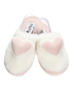 Kids' 3D Plush Heart Non-Skid Slippers