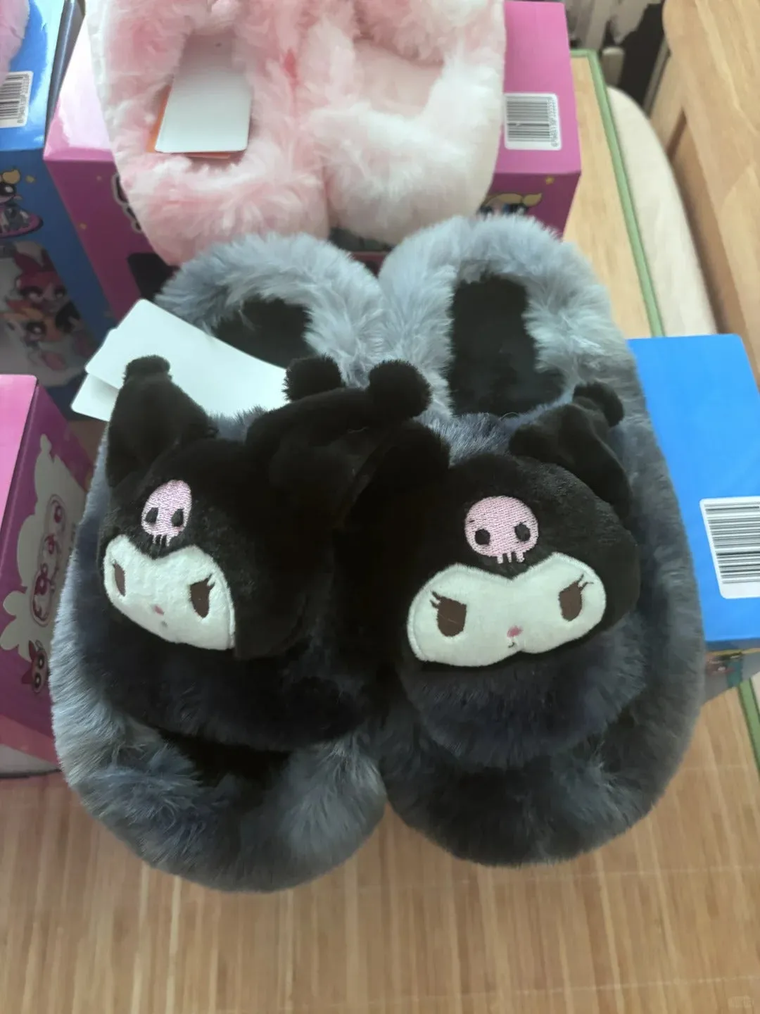 Kitty Kuro Plush Fluffy Slippers