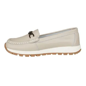 Ladies Leather Slip on Smoke Shoes Ipanema Flat Jo & Joe