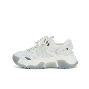 Lightweight Platform White Running Shoes