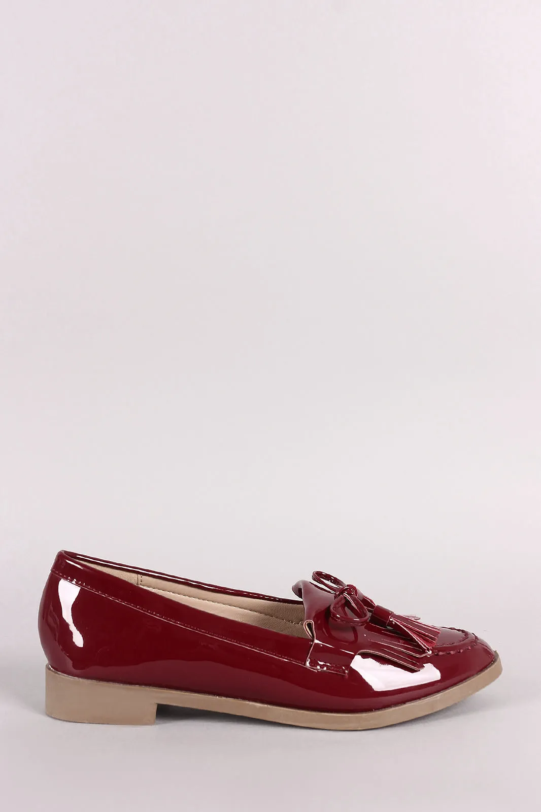 Liliana Patent Tassel Loafer Flat