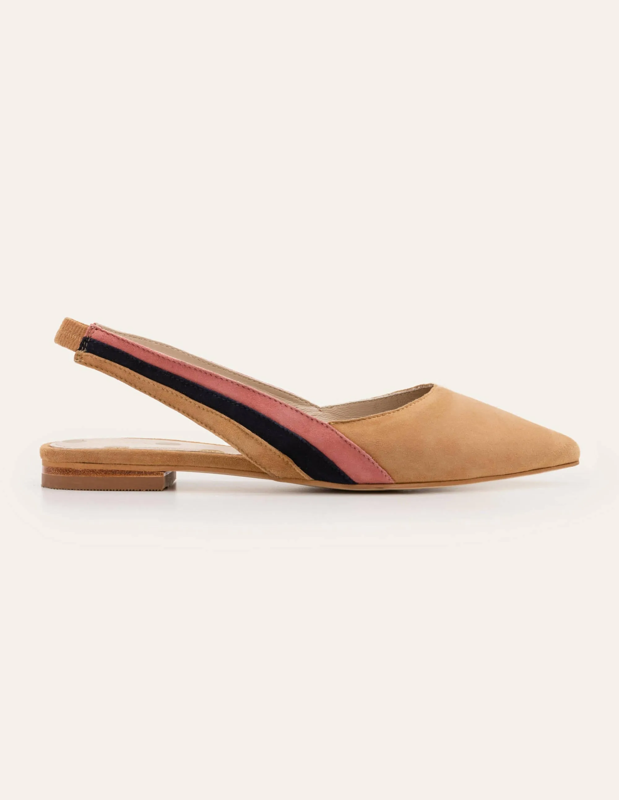 Louisa Flat Slingbacks-Camel Multi