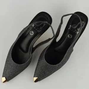 Luminous Spool Heel Black