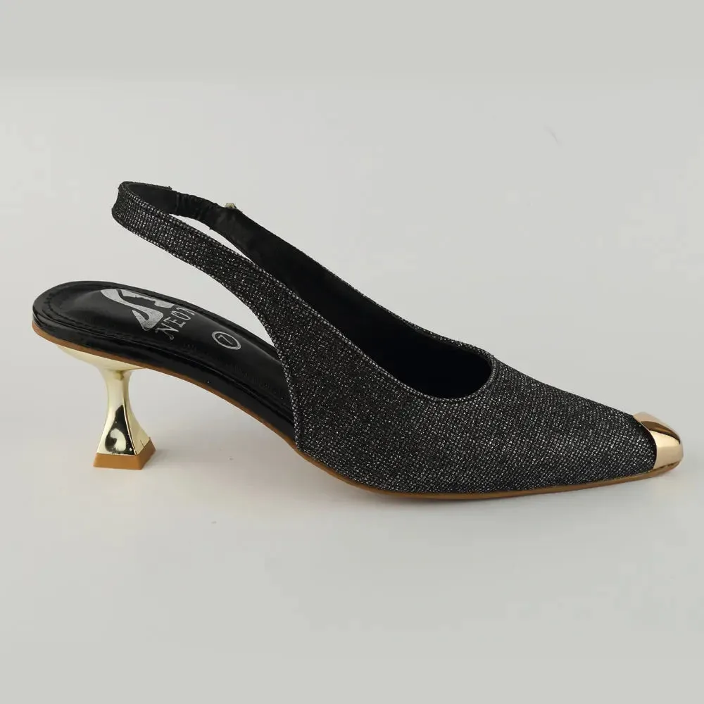 Luminous Spool Heel Black