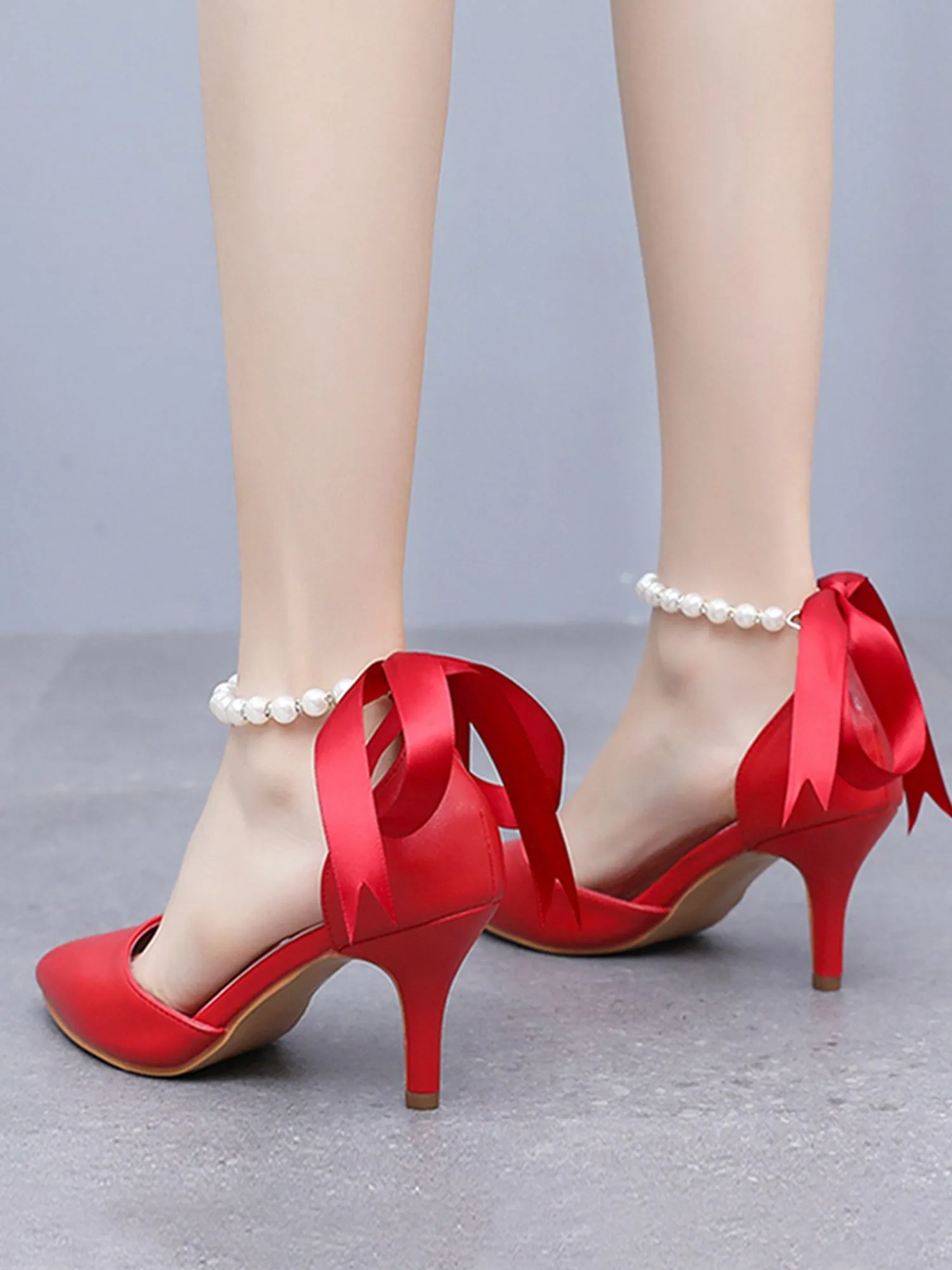 Matte Soft PU Leather Pointed Toe High Heels