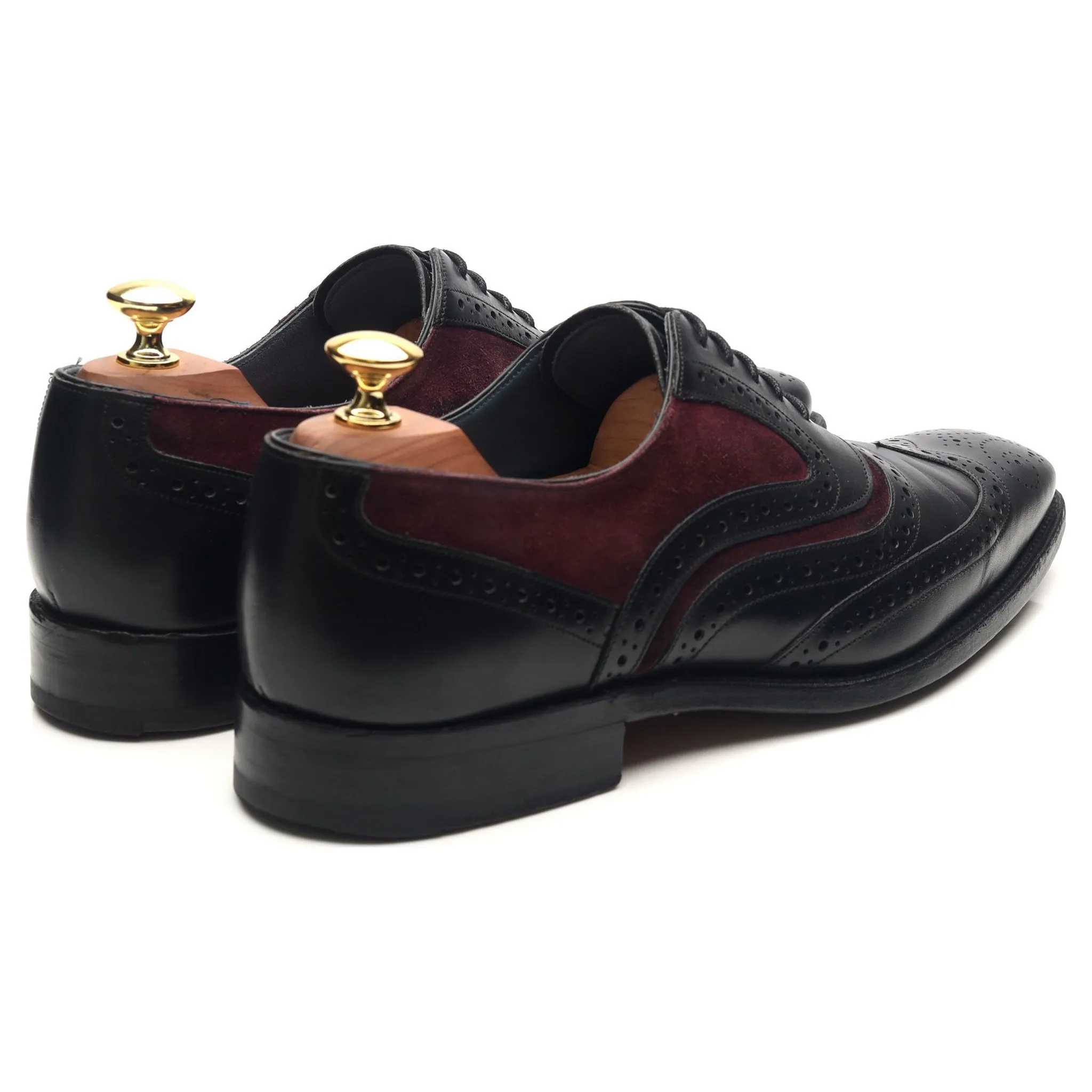 'McClean' Black Leather Brogues UK 8 F