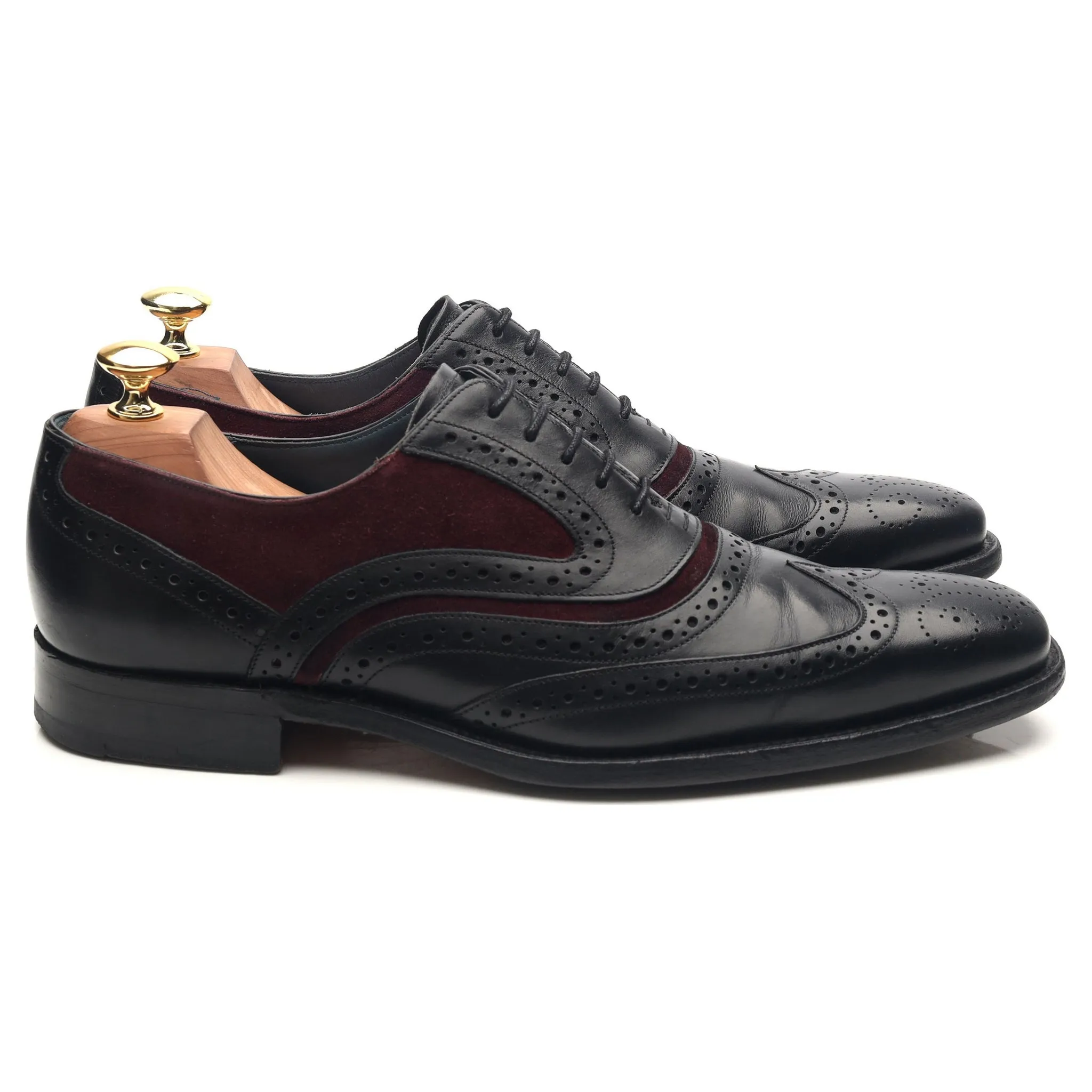 'McClean' Black Leather Brogues UK 8 F