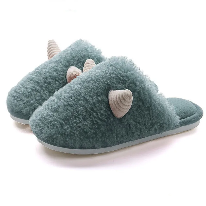 New Winter Horns & Wool Cotton Slippers – Warm, Cozy, and Stylish Footwear