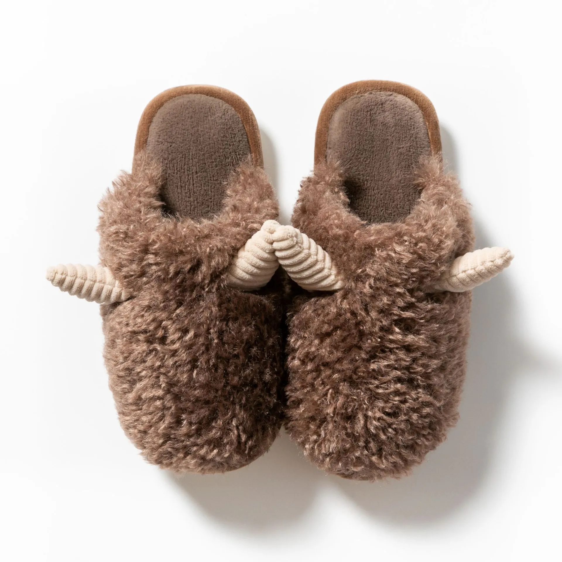 New Winter Horns & Wool Cotton Slippers – Warm, Cozy, and Stylish Footwear