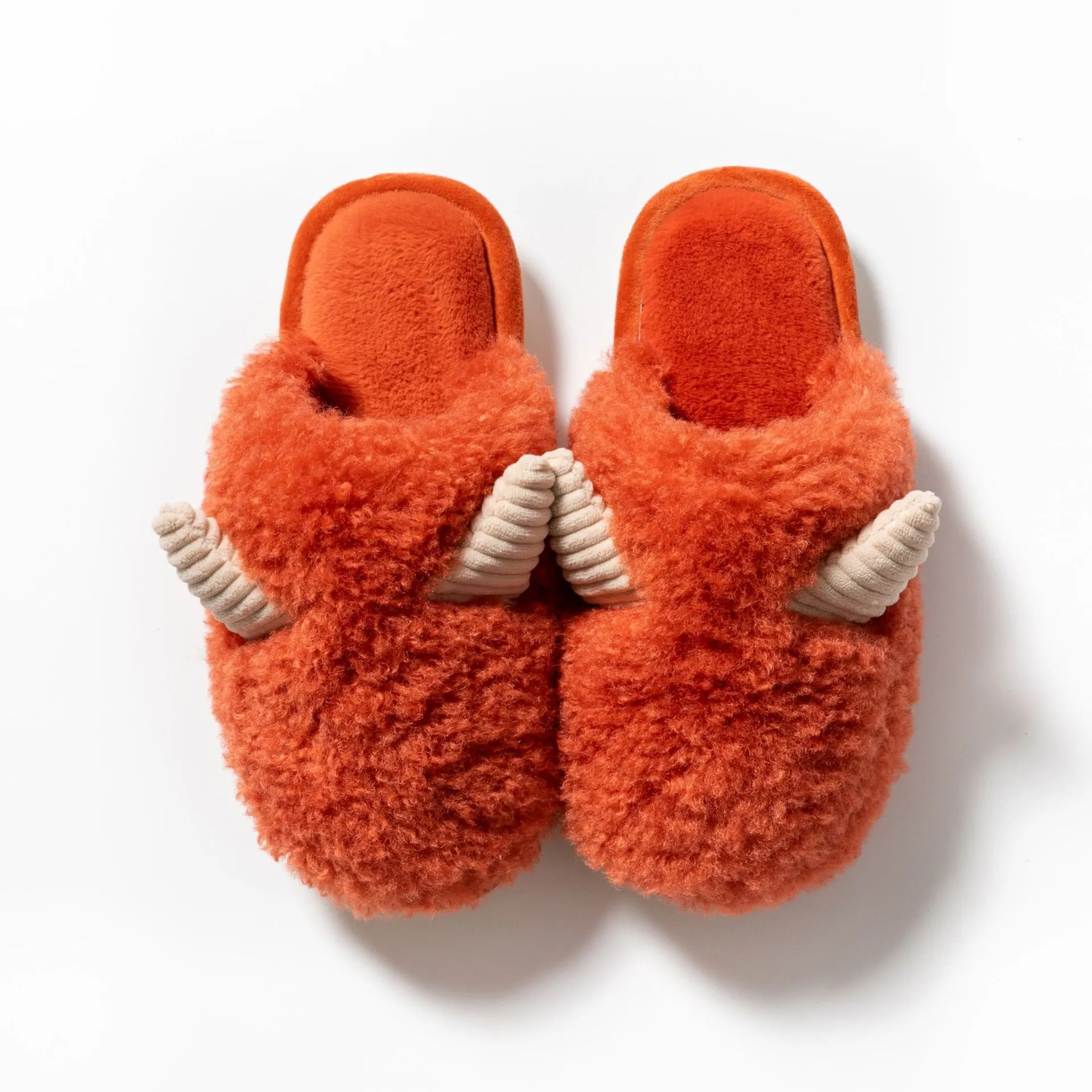 New Winter Horns & Wool Cotton Slippers – Warm, Cozy, and Stylish Footwear